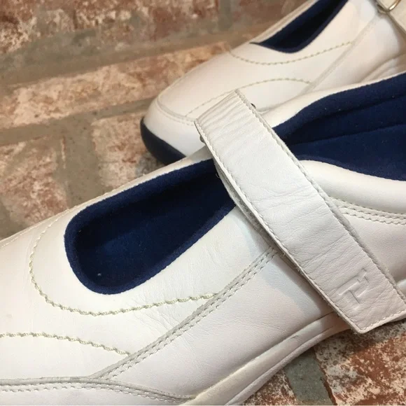 Propet Women's White Navy Mary Jane Therapeutic Walker Shoes size 9 W - Picture 14 of 16